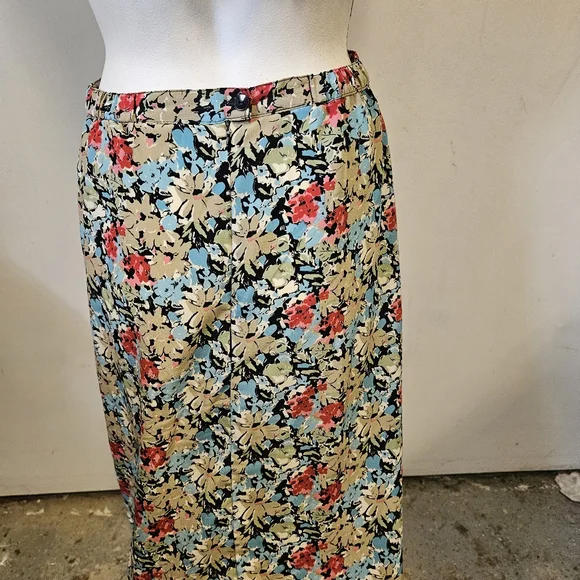 Beutiful Kathy Lee Maxi Floral Skirt Sz 6 - Picture 3 of 7